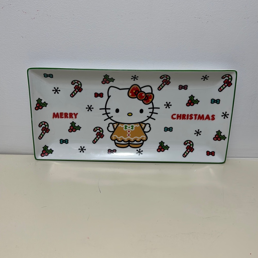 Christmas Hello Kitty glass Trey